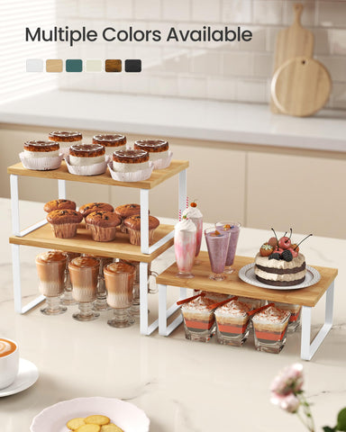 Songmics stackable design keeps pantry items organized while saving space.