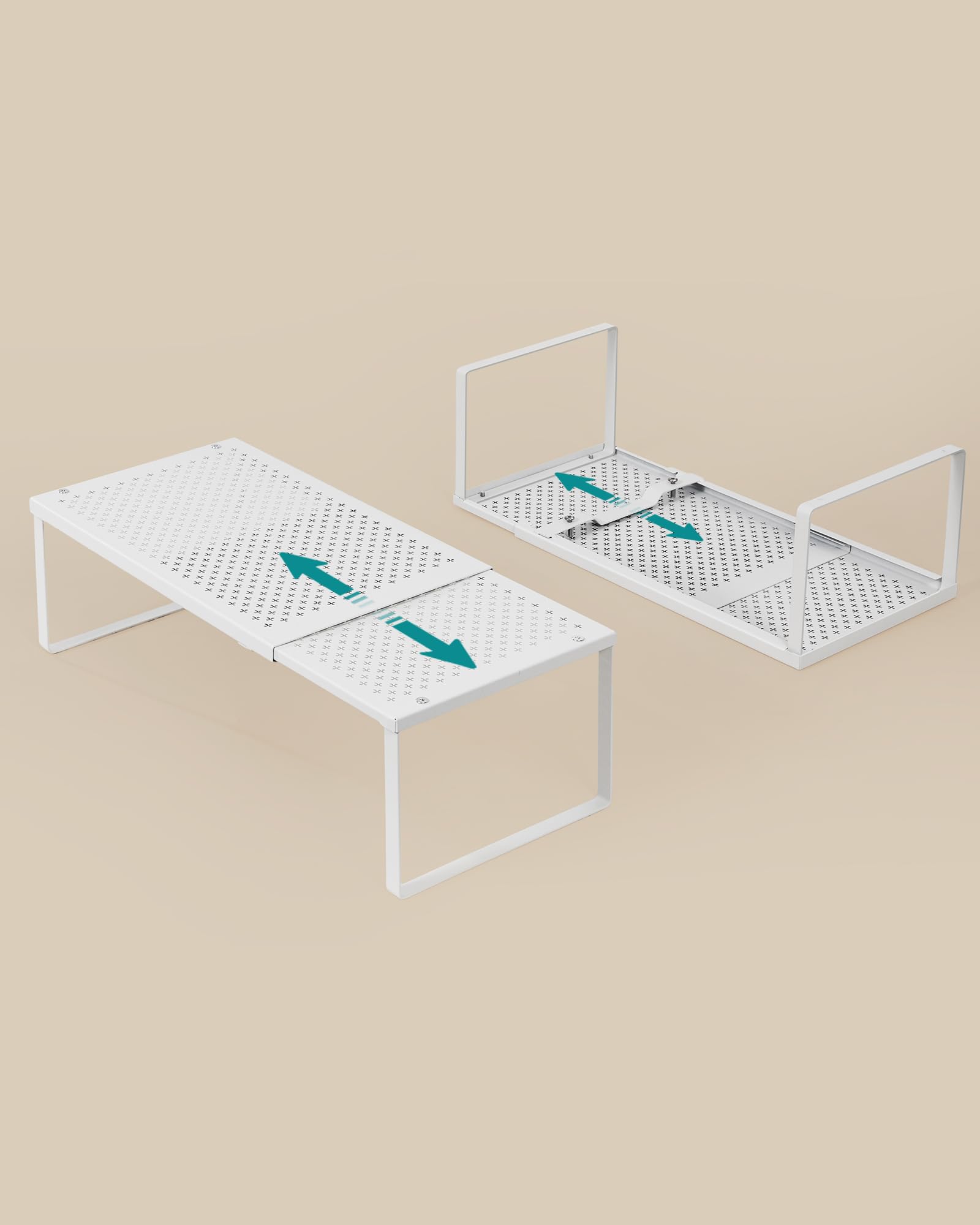 SONGMICS white matte shelves suit modern kitchens and desktops