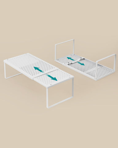SONGMICS white matte shelves suit modern kitchens and desktops