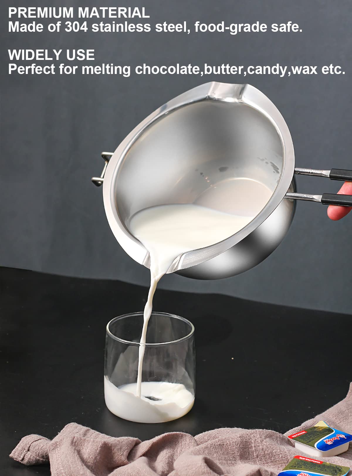 SongZiming chocolate tempering and DIY melts in a sturdy pot.