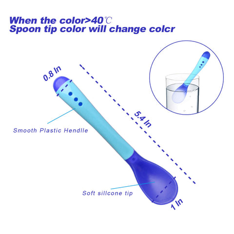 SONGZIMING heat-sensitive spoon with ergonomic soft-tip design
