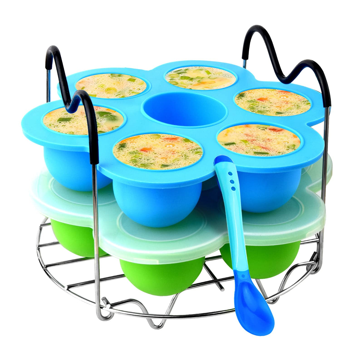 SONGZIMING silicone egg bites mold close-up for easy mini omelets