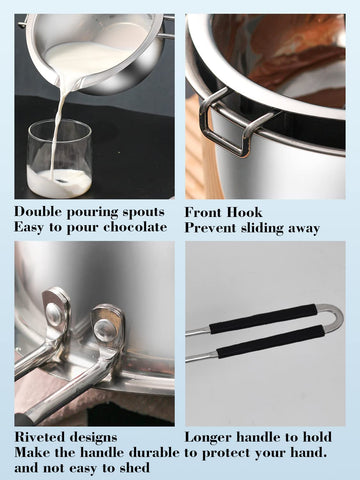 SongZiming stainless steel melting pot ideal for chocolate and candy.