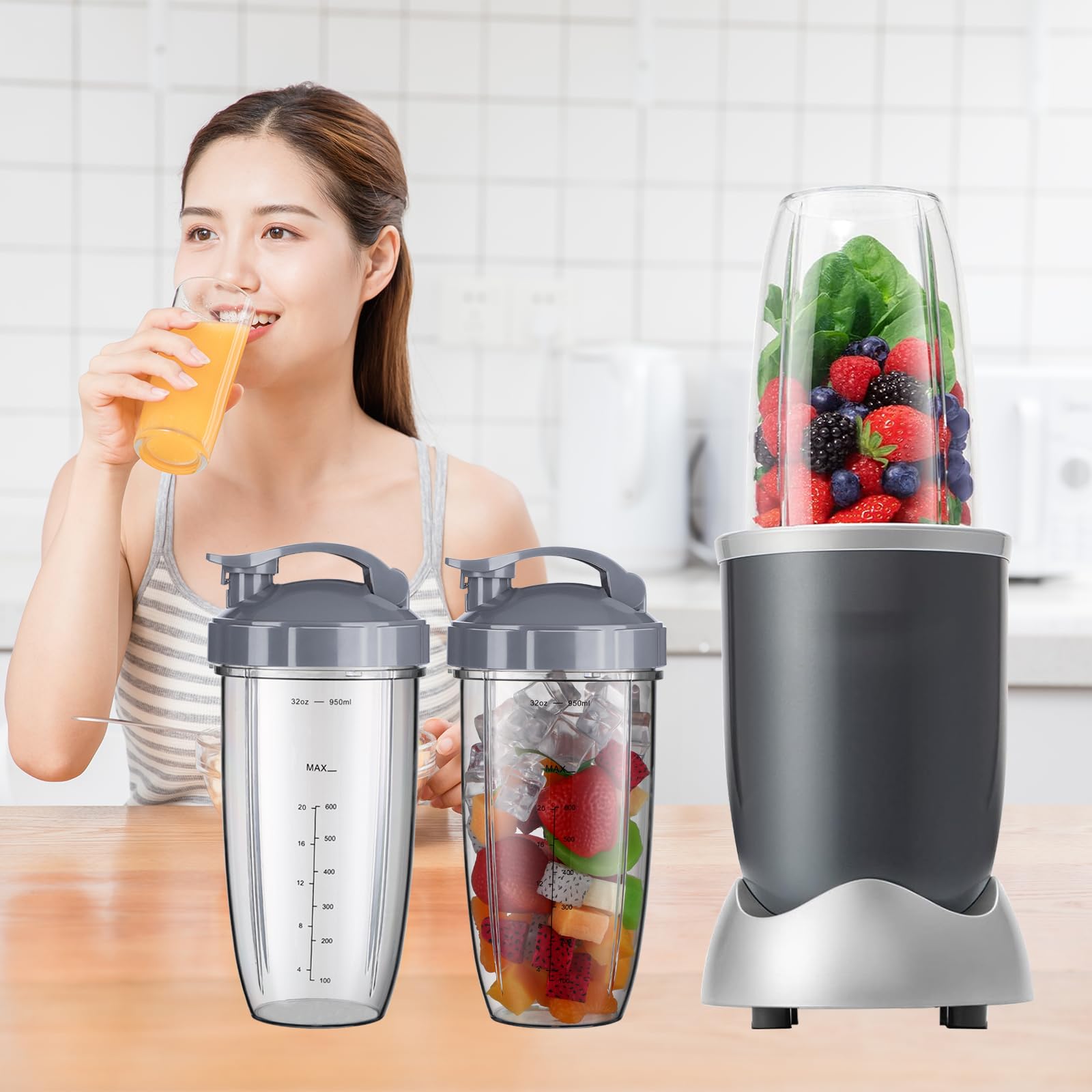 Sonkettek Nutribullet 32oz cup lid ring handle for easy grip