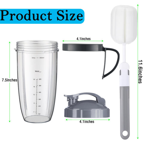 Sonkettek Nutribullet 32oz cups pack with two cups for back-to-back blends