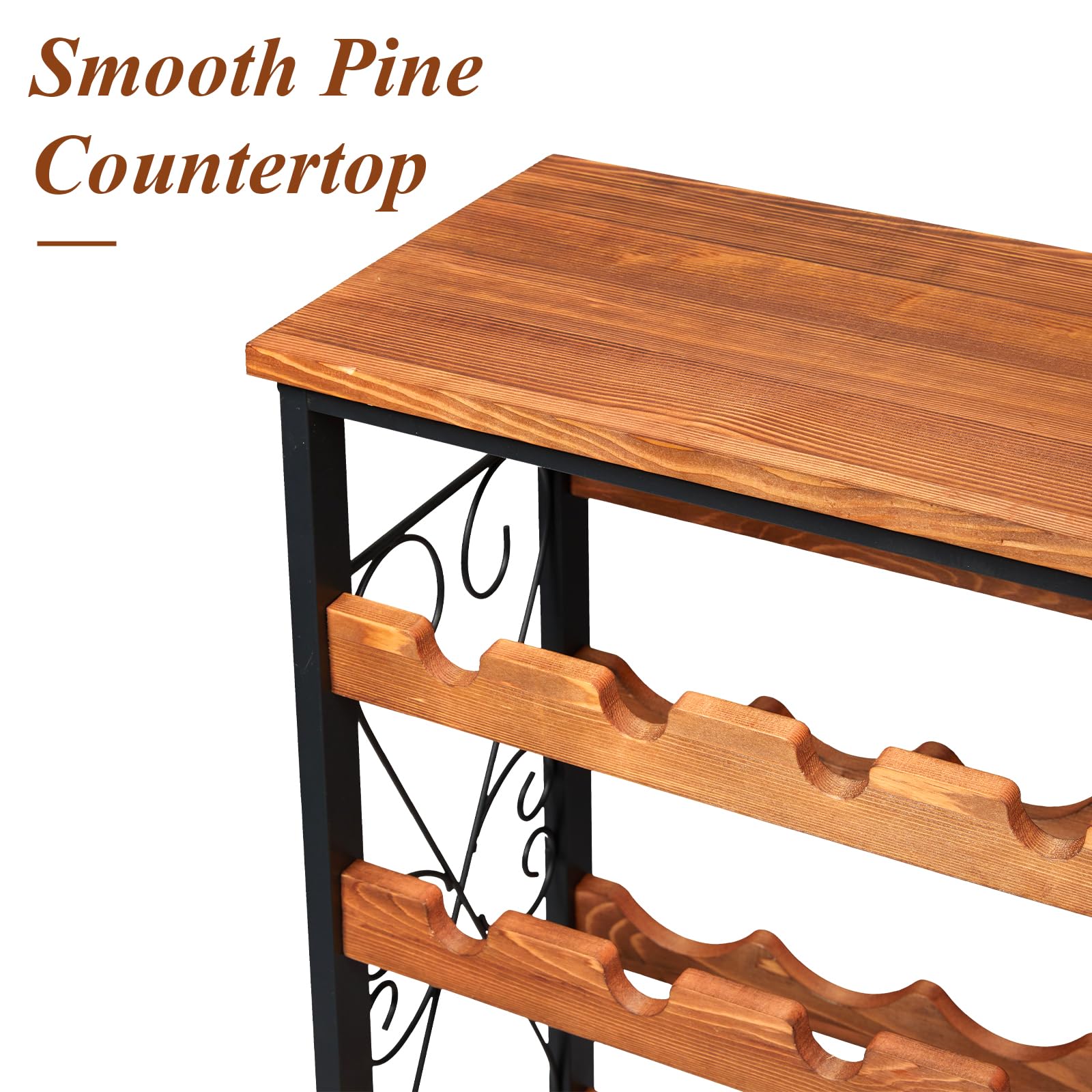 Sonyabecca decorative iron frame elevates kitchen or bar décor.