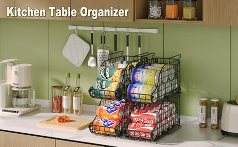 Sonyabecca easy-movement handles enable quick rearranging in kitchen or pantry.