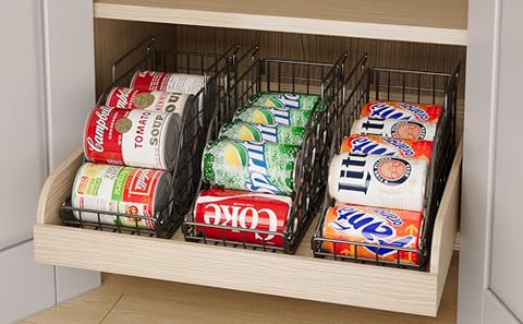 Sonyabecca kitchen and pantry can dispenser keeps cans organized for cooking prep.