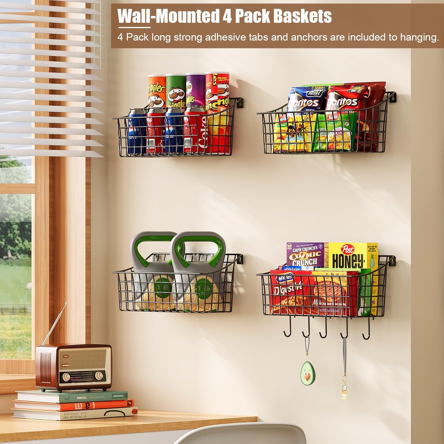 Sonyabecca kitchen pantry storage use with multiple baskets