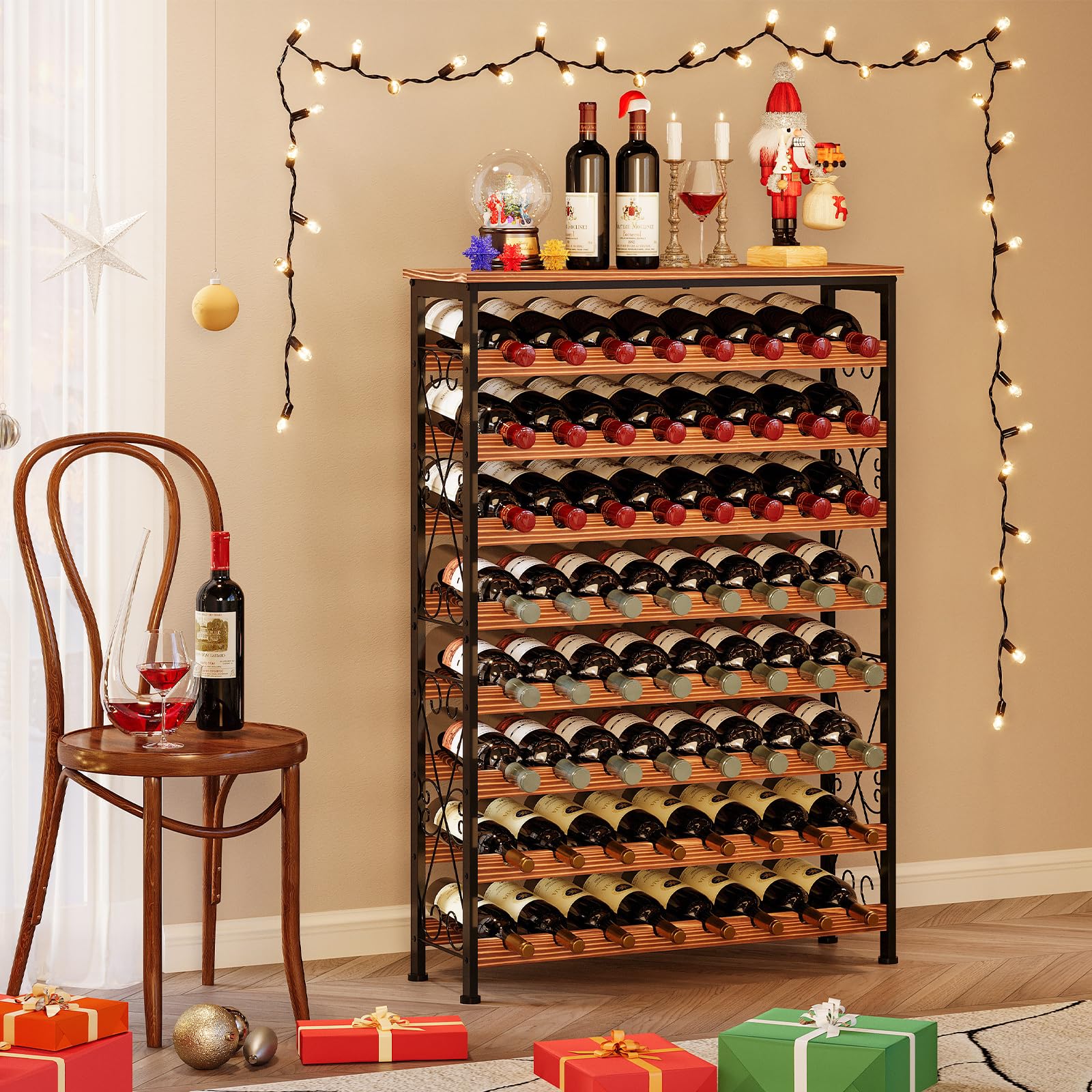 Sonyabecca durable pine wood and iron frame ensure sturdy standing.