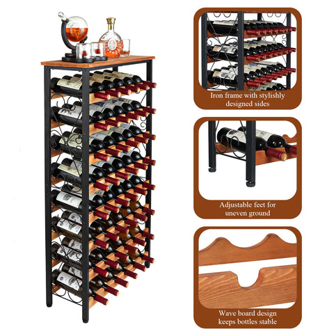 Sonyabecca wine rack in kitchen lifestyle setting showcasing farmhouse charm.