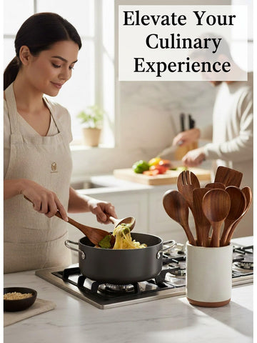 SOOMGYEOL SEOM eco-friendly teak set reduces plastic in the kitchen