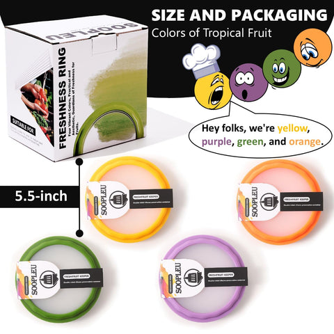 SOOPLEU Avocado Saver dual sided silicone membrane expands to fit larger produce