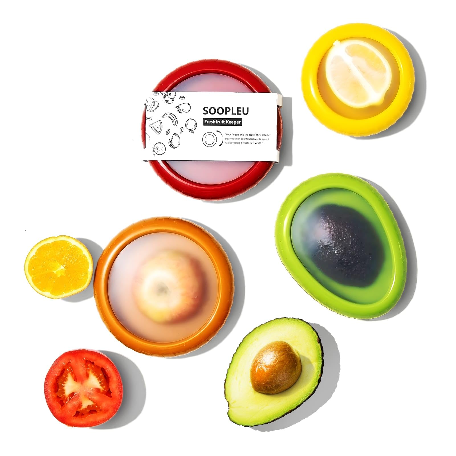SOOPLEU Avocado Saver with edge design for easy opening and storage.