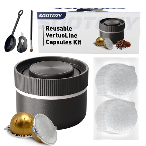 Sootozy reusable pods base for VertuoLine creates clean, consistent capsules