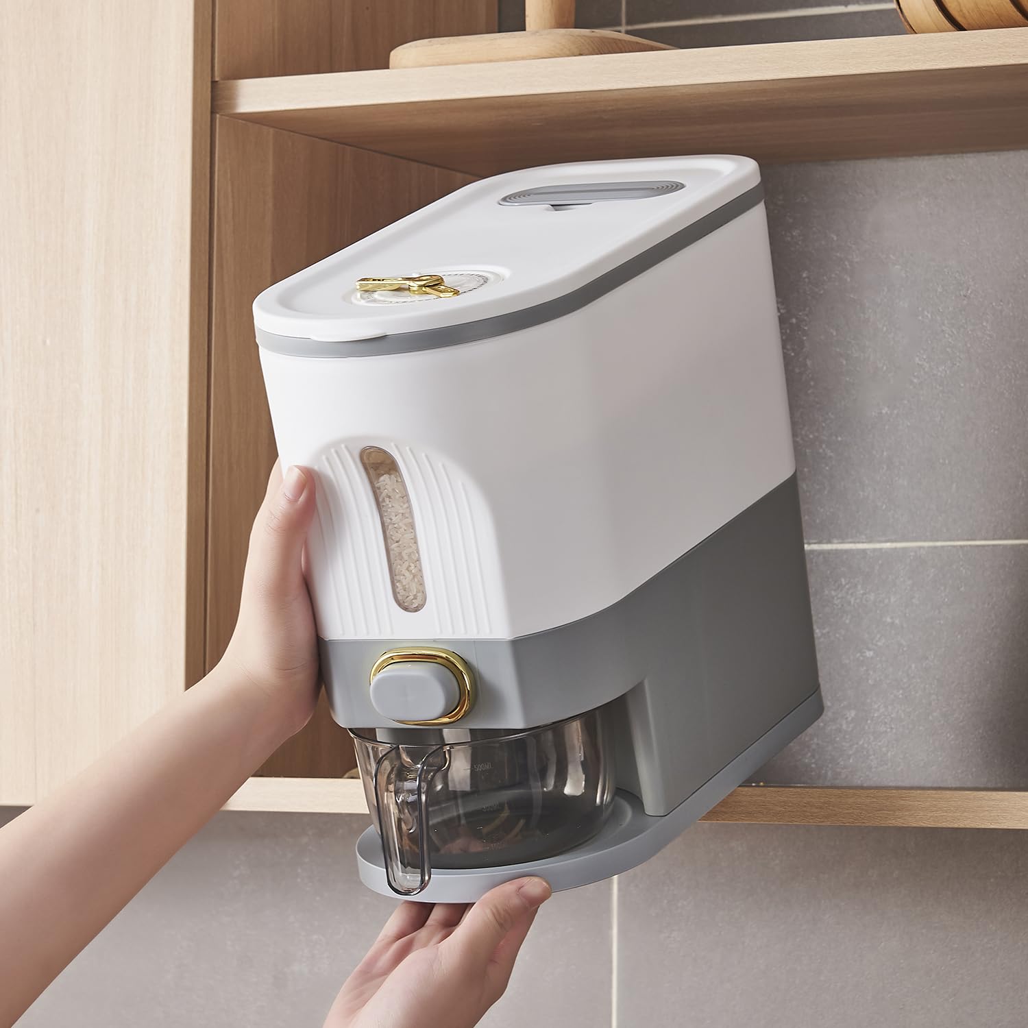 Sooyee auto dispenser kitchen organizer for precise portions