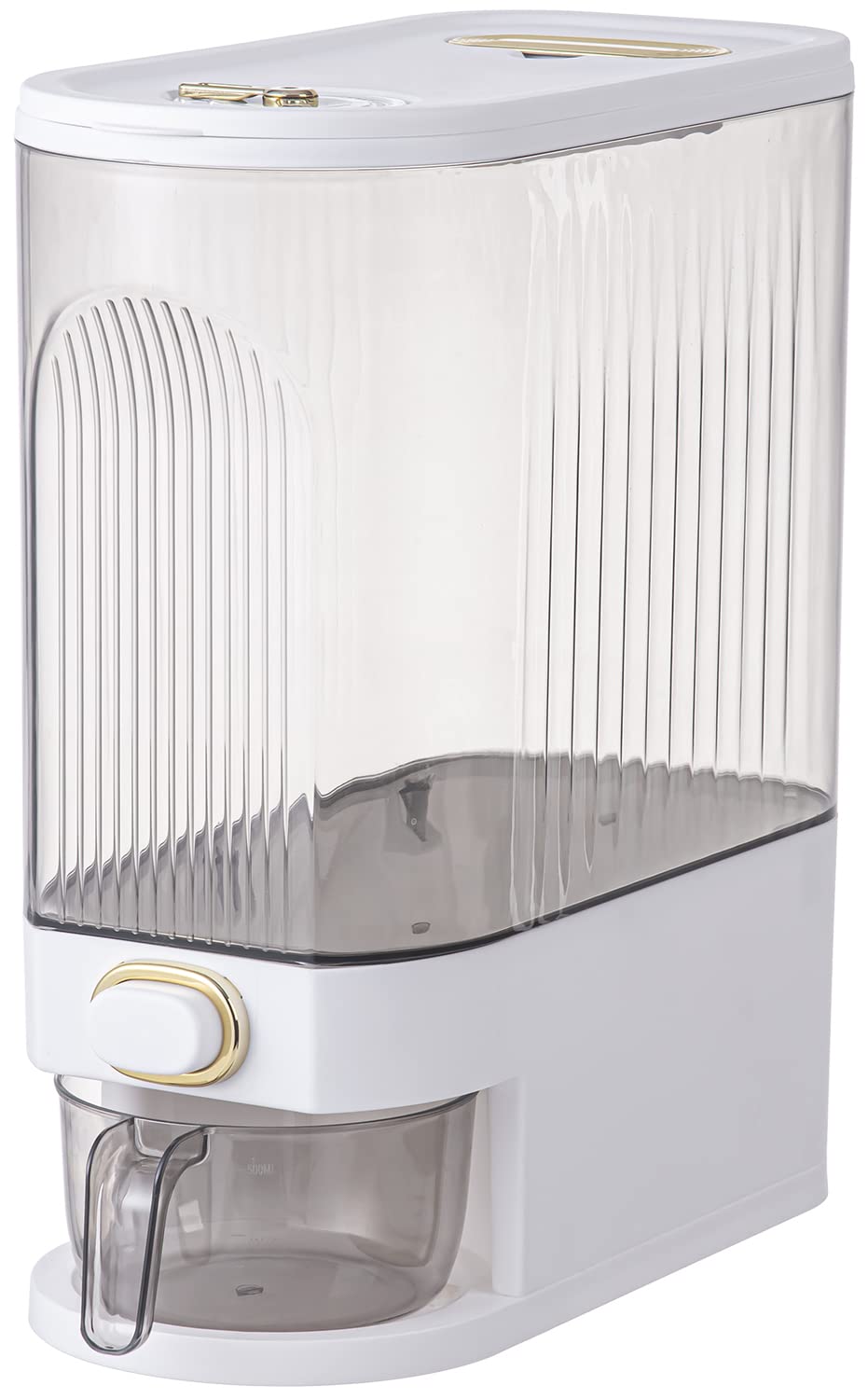 Sooyee Clear Rice Dispenser front view for easy monitoring of contents