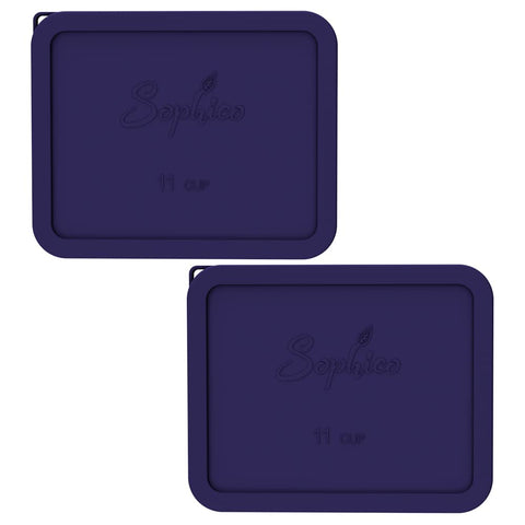 Sophico 11-cup rectangle silicone lid seals Pyrex 7212 bowls.