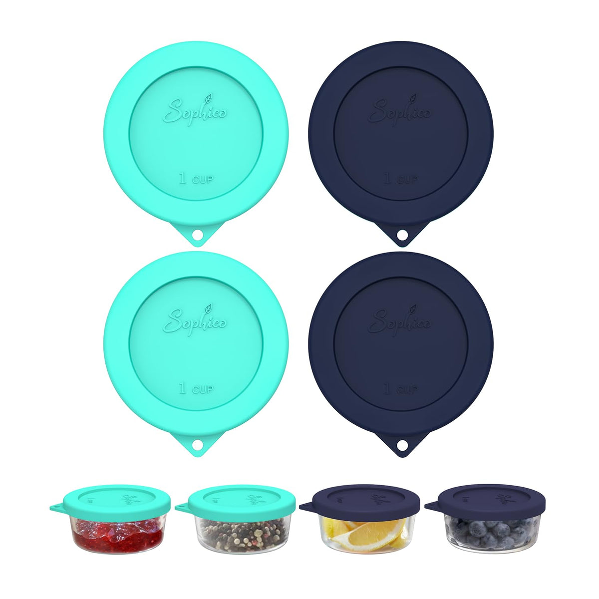Sophico 1 Cup Mint Lid airtight seal keeps leftovers fresh