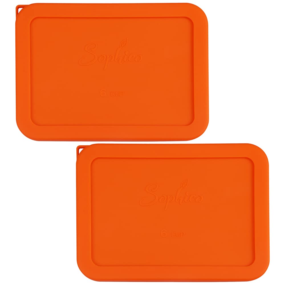 Sophico 6-cup rectangle silicone lid close-up seals freshness for leak-free storage.
