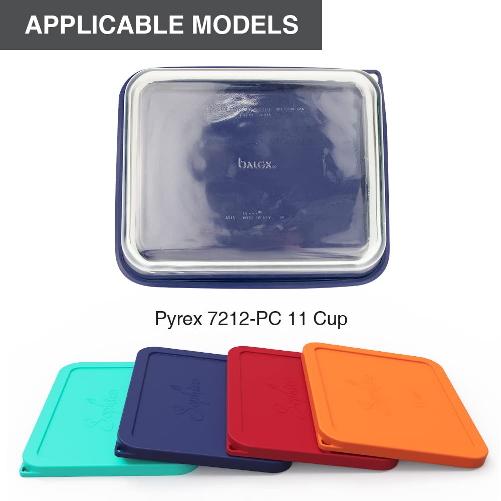 Sophico navy blue lid provides airtight seal to prevent leaks.