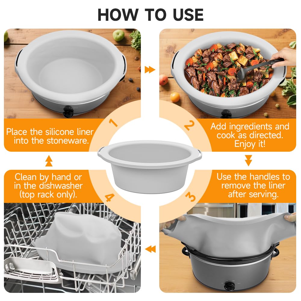 SOPHICO ChefAid liner protects crock interior while steaming stews and soups.