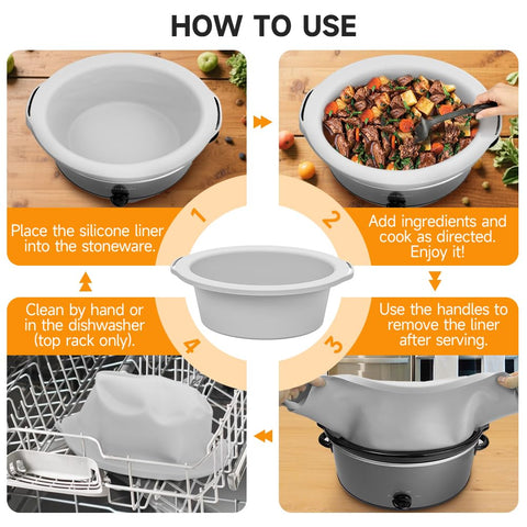 SOPHICO ChefAid liner protects crock interior while steaming stews and soups.