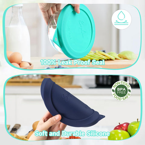 SOPHICO silicone lids are dishwasher safe and freezer safe for convenient cleanup
