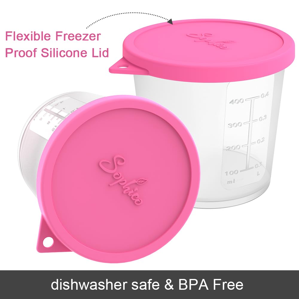 SOPHICO freezer storage pint container; see through design helps identify contents.