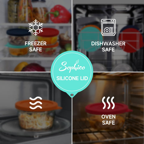 SOPHICO heat and cold resistant lid withstands extreme temps from -40°C to 230°C