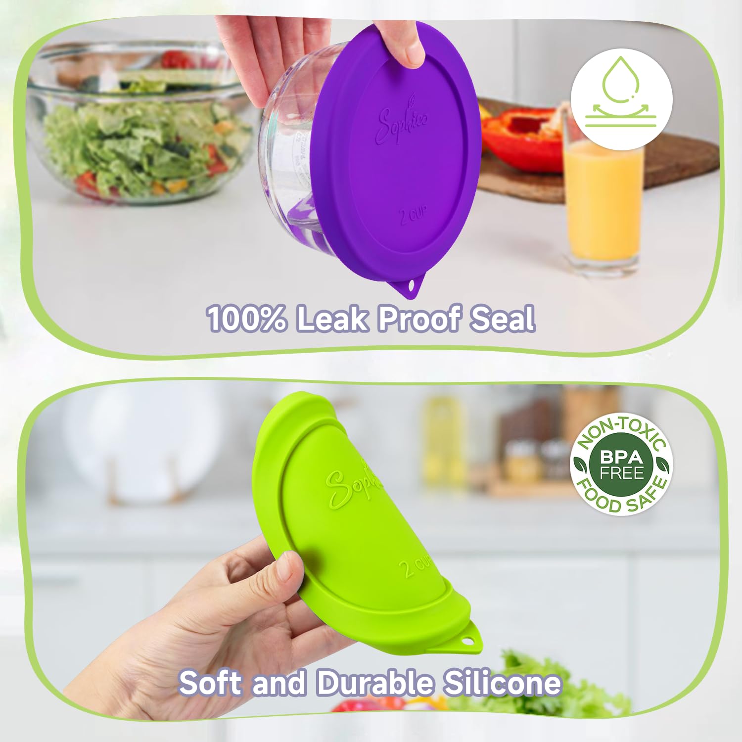 Sophico heat and freezer resistant lid withstands wide temperature range