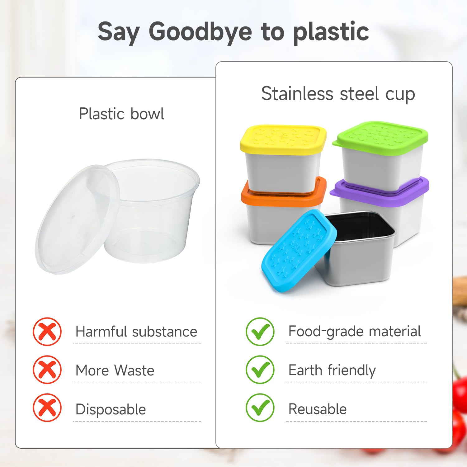 SOPHICO colorful, kid-friendly containers encourage independent packing and color-coding.