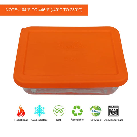 Sophico leak-proof rectangle silicone lid demonstrates secure seal and mess-free storage.