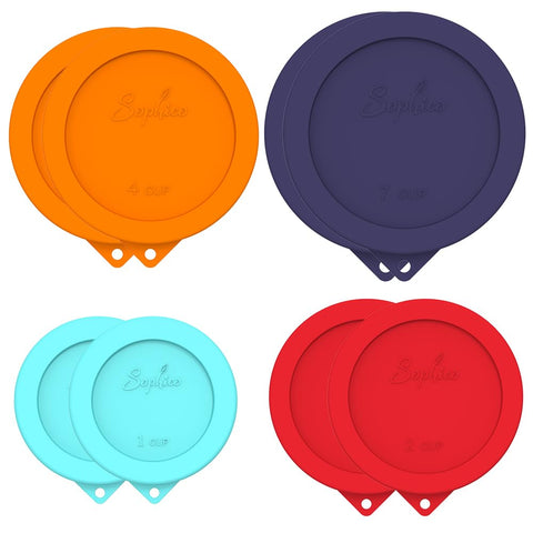 Sophico round silicone cover for 1 cup bowls preserves freshness.
