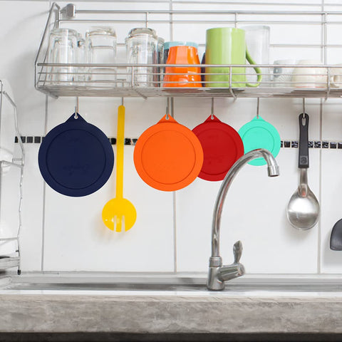 Sophico round silicone cover for 7 cup fits large bowls and locks in freshness.
