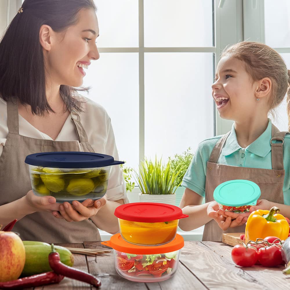 Sophico round silicone cover all sizes helps keep lids organized.