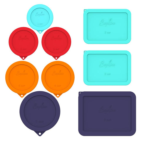 SOPHICO 1-cup silicone lid with airtight seal keeps contents fresh