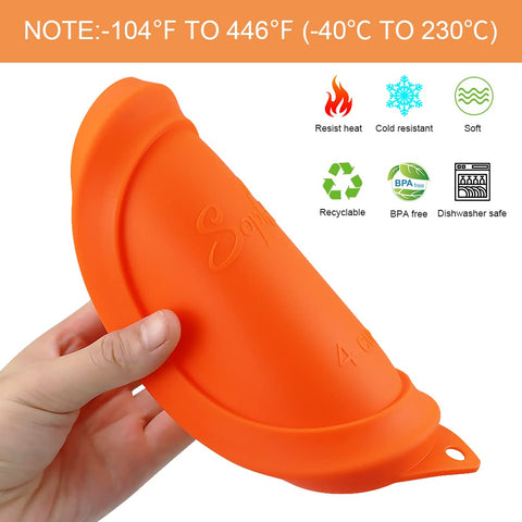 SOPHICO 3-cup silicone lid with secure seal prevents leaks