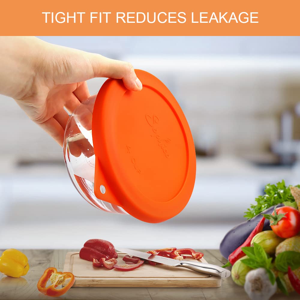 SOPHICO 4-cup silicone lid seals securely to reduce spills