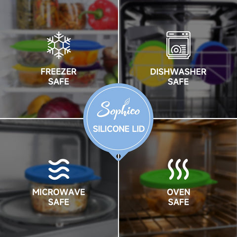 Sophico temperature-resistant lid works from -40°C to 230°C for versatile storage.