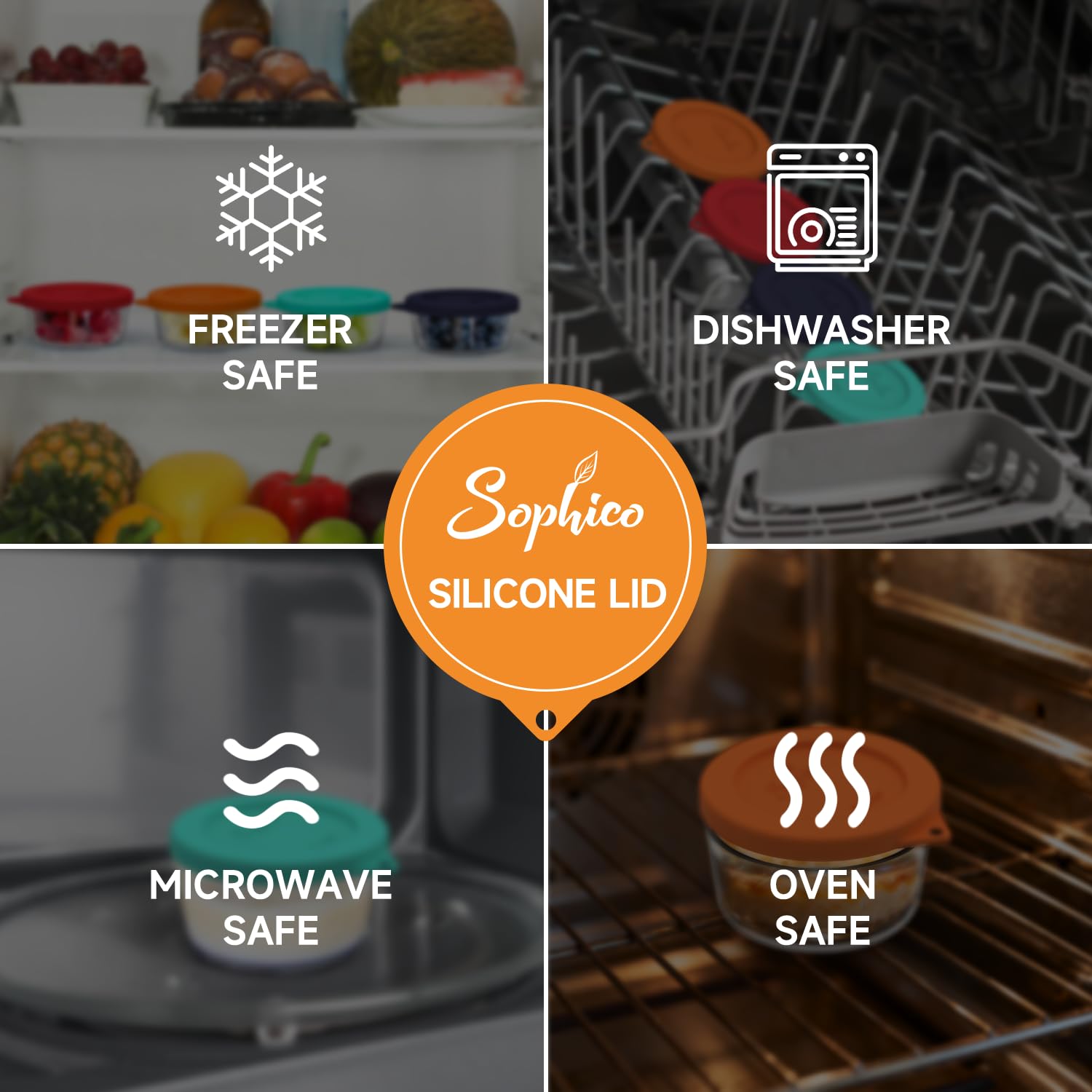 SOPHICO temperature-resistant lid matching hot and cold storage needs