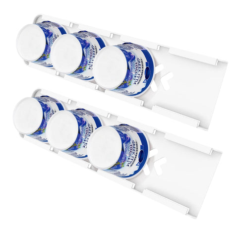 Sophico yogurt organizer in fridge holds four cups neatly.
