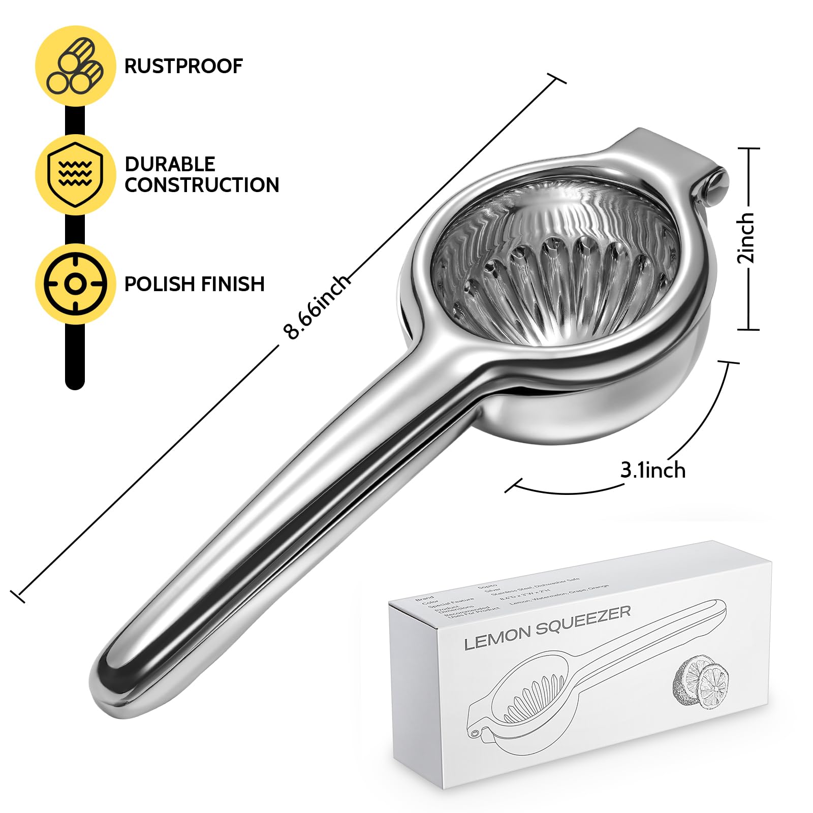 Multi-citrus squeezer handles limes and lemons with seed-free results