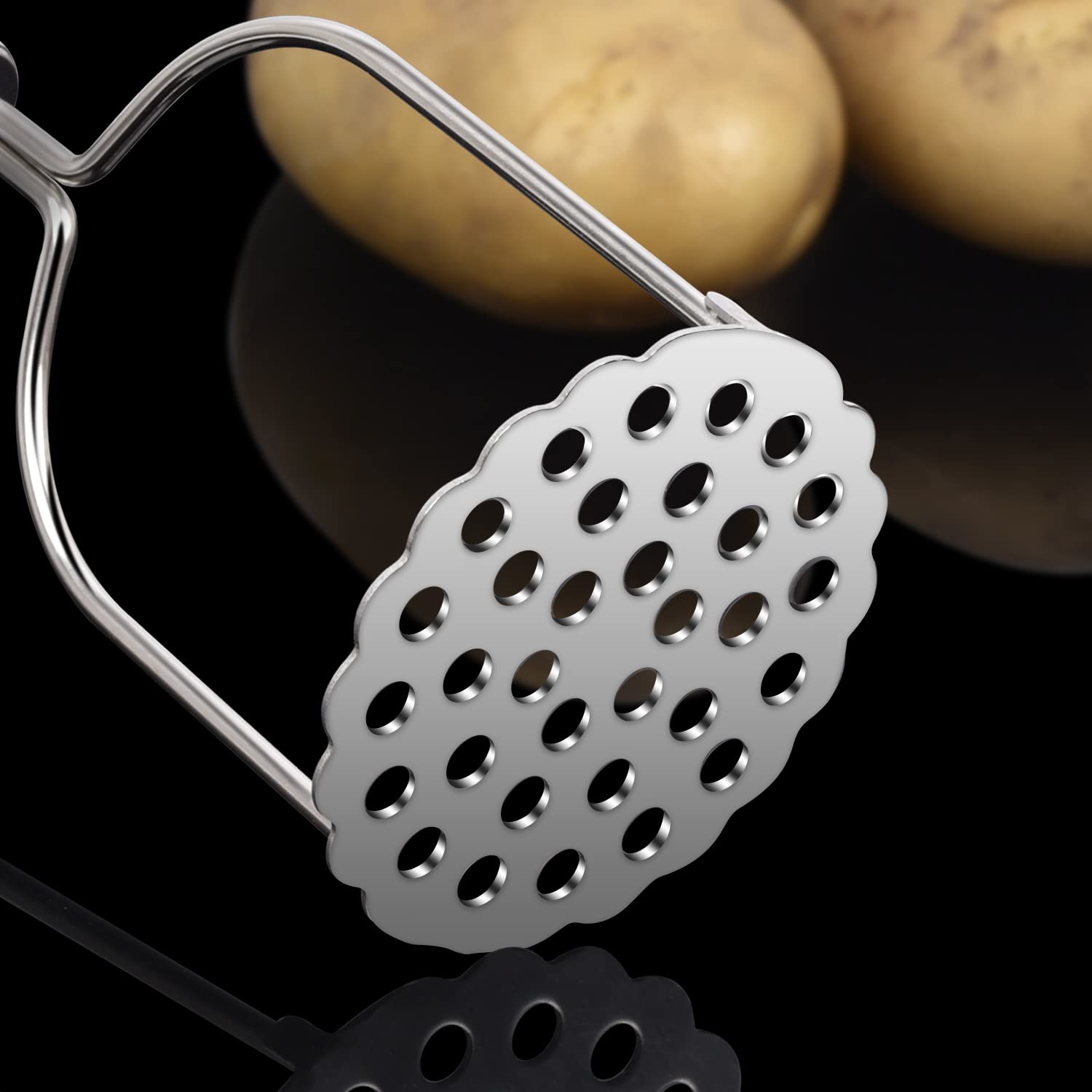 Sopito mashers used on apples, vegetables and fruits for versatile prep