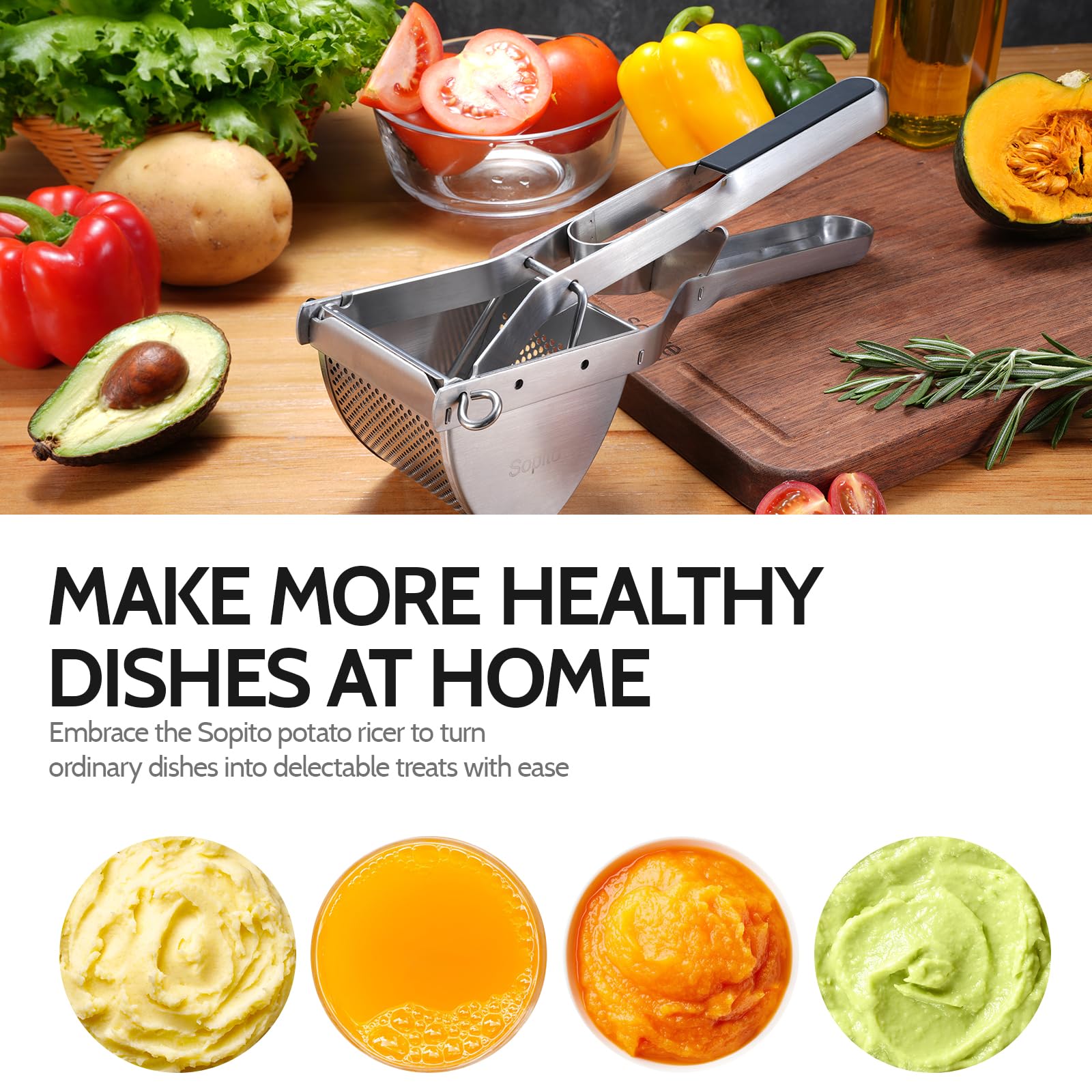 Sopito potato ricer can press citrus and drain vegetables