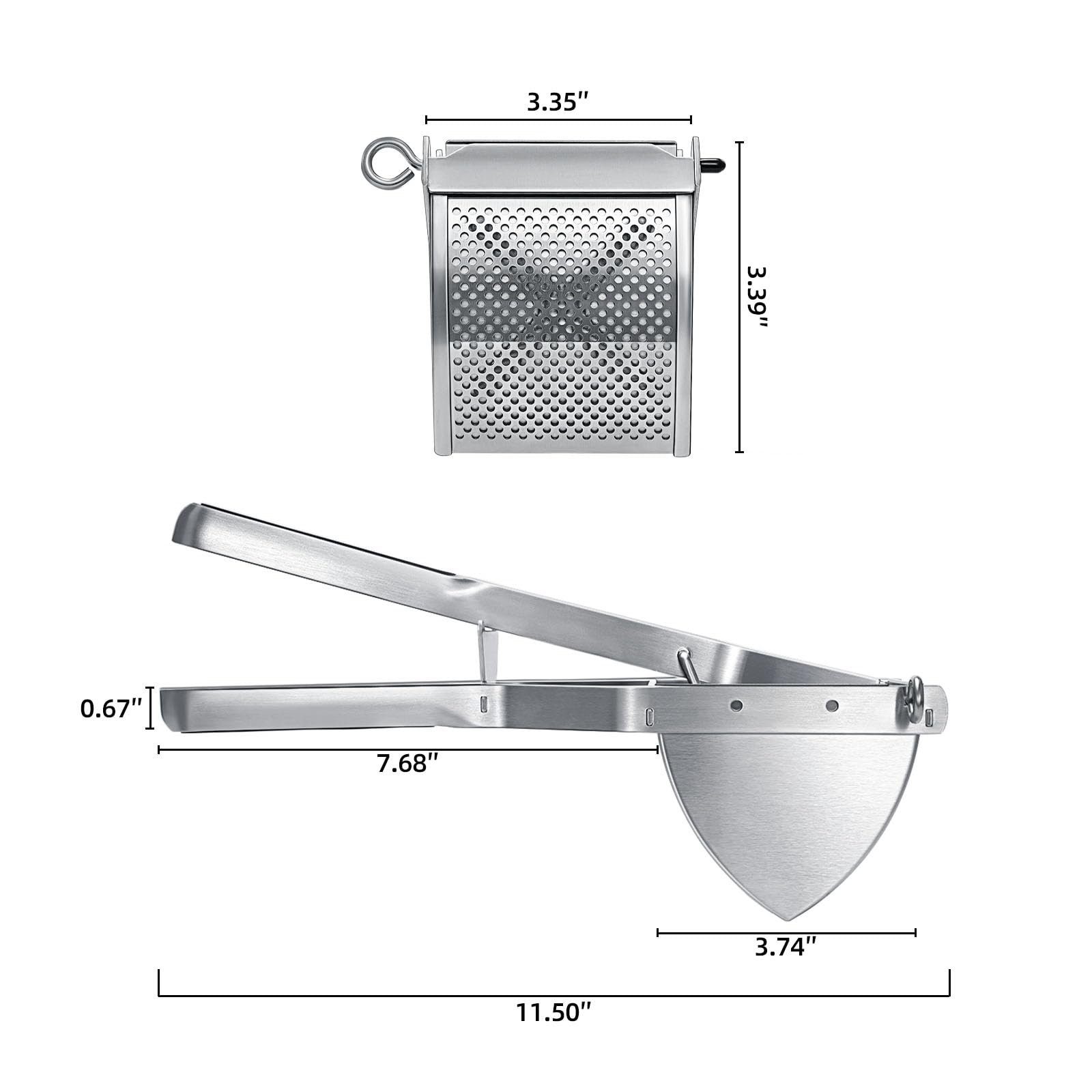 Sopito potato ricer features durable construction backed by a lifetime guarantee.
