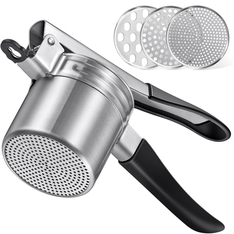 Sopito potato ricer with ergonomic handle for smooth, comfortable crushing.