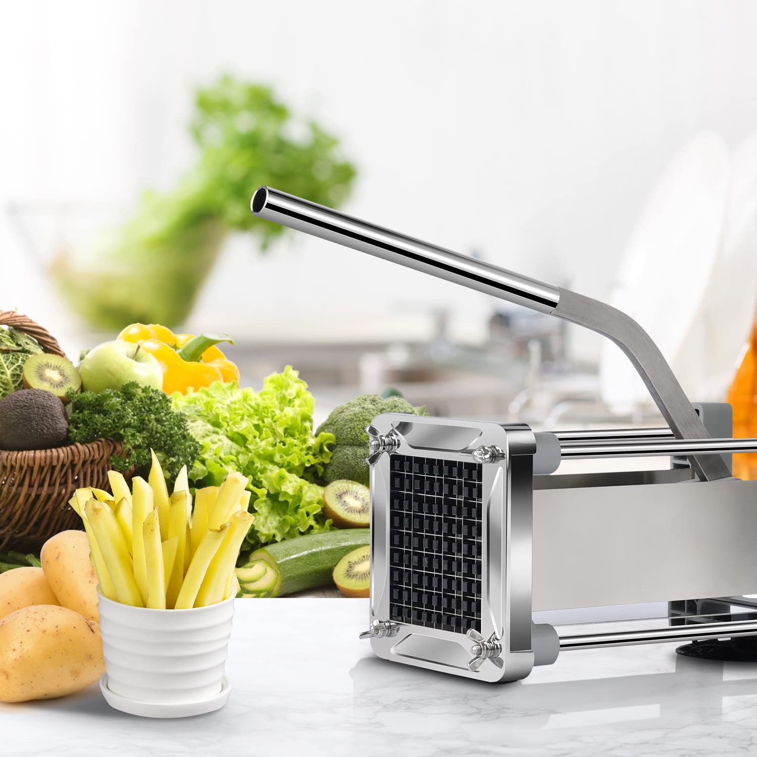 Sopito multipurpose cutter carves zucchinis and cucumbers into sticks in seconds.
