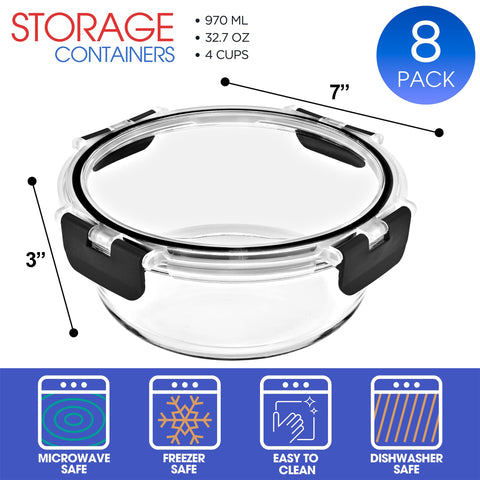 Sorbus airtight four-sided locking lids ensure leak-free transport of prepared foods.