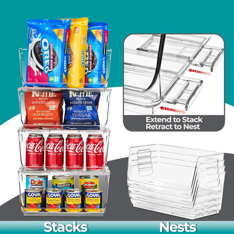 Sorbus BPA-free clear plastic bin for versatile kitchen organization.